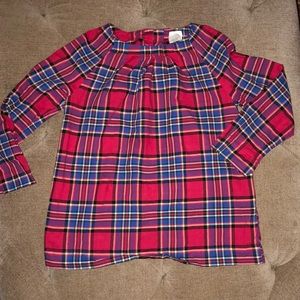 Crewcuts plaid top size 8